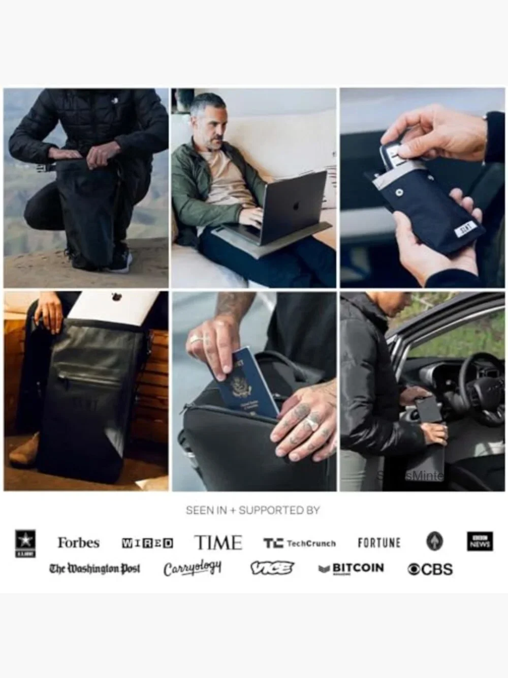 RFID & NFC Blocking Bi-Fold Wallet Secure ID Theft Protection